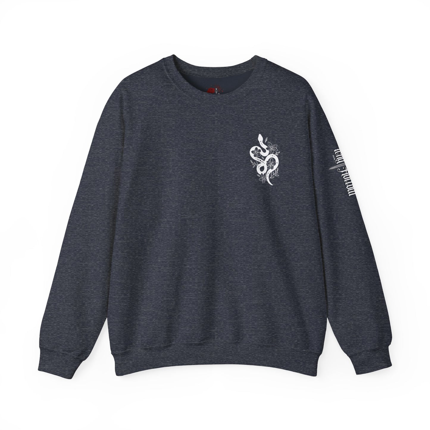 Peachy Hollow Skin Merch, Brand Logo On Sleeve - Unisex Crewneck Sweatshirt