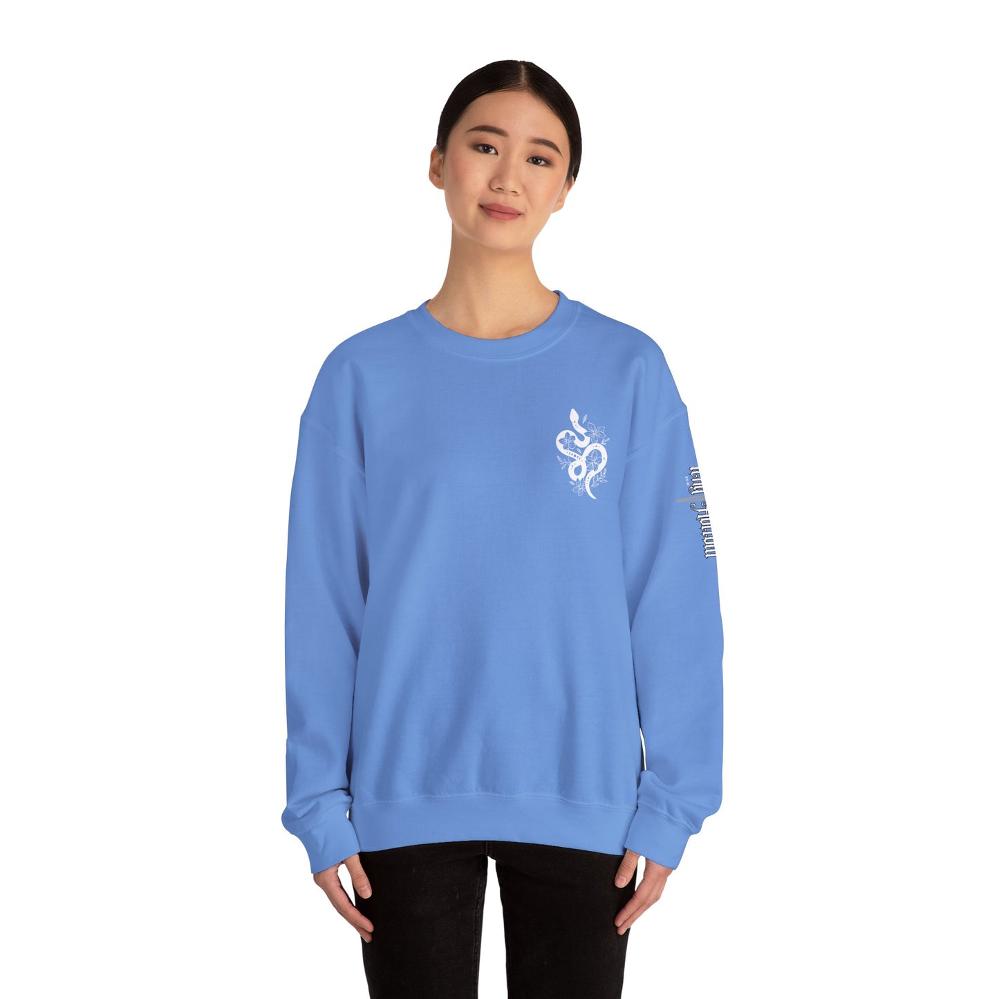 Peachy Hollow Skin Merch, Brand Logo On Sleeve - Unisex Crewneck Sweatshirt