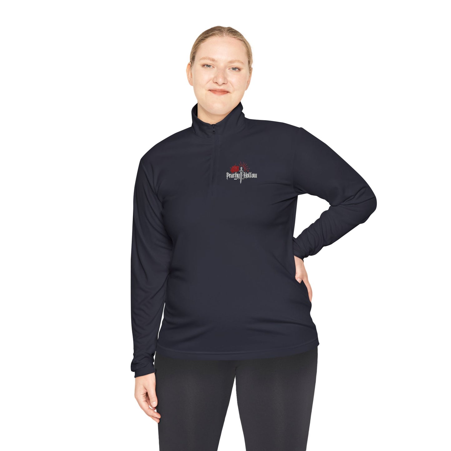 Peachy Hollow Merch, Brand Logo - Unisex Quarter-Zip Pullover