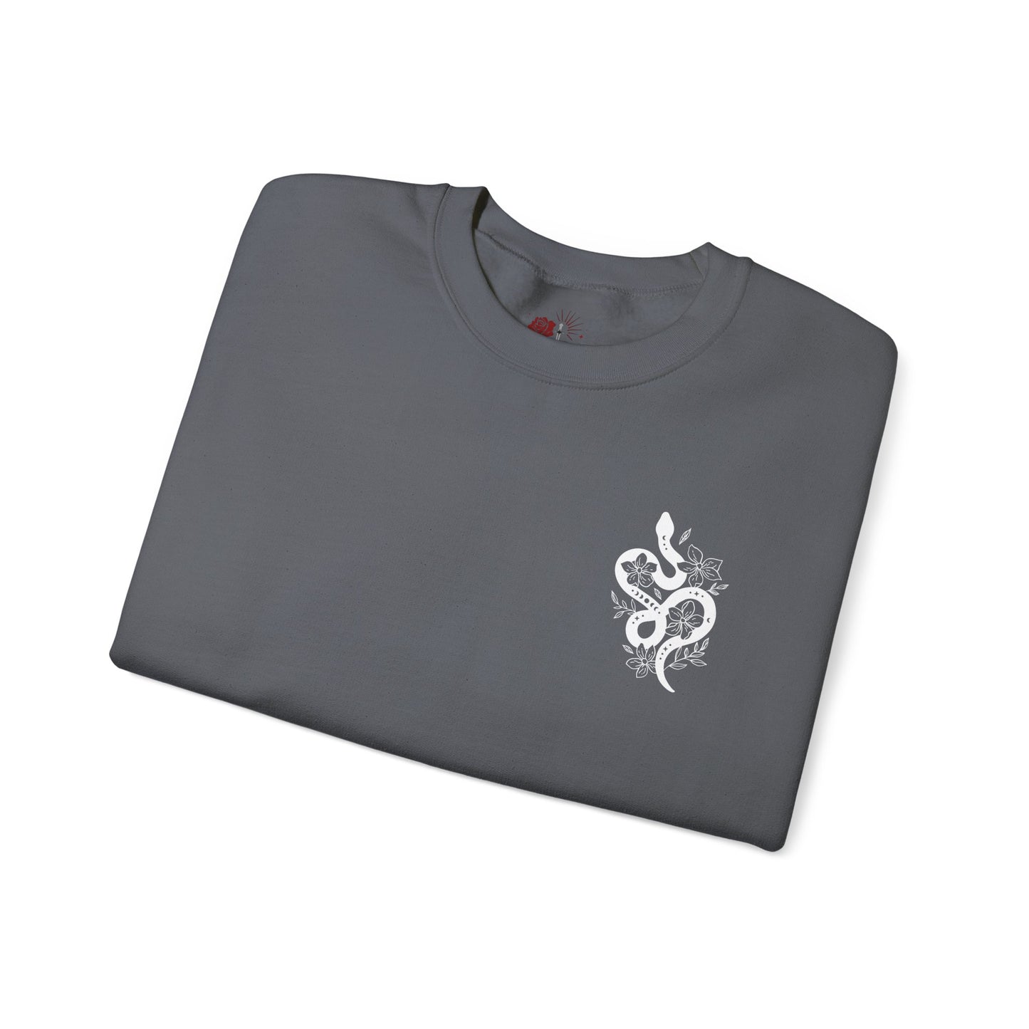 Peachy Hollow Skin Merch, Brand Logo On Sleeve - Unisex Crewneck Sweatshirt