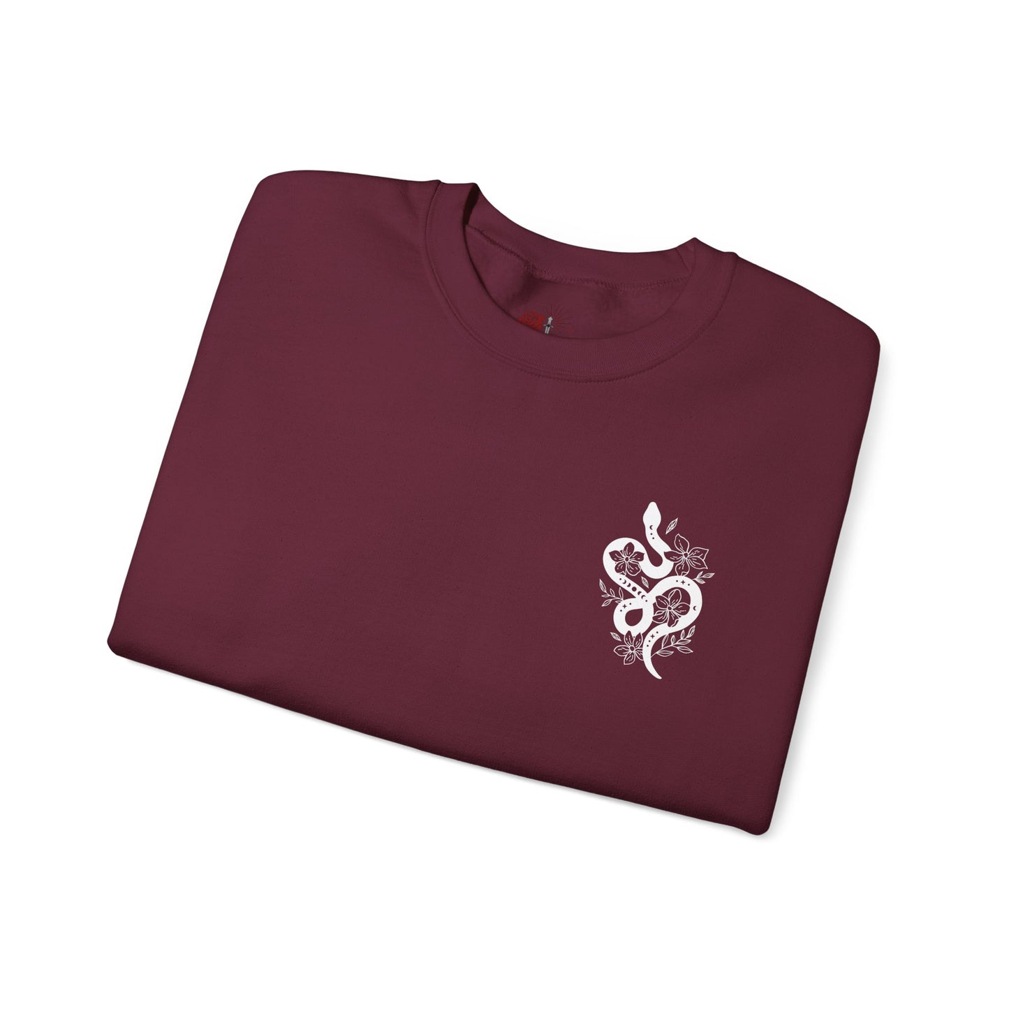 Peachy Hollow Skin Merch, Brand Logo On Sleeve - Unisex Crewneck Sweatshirt