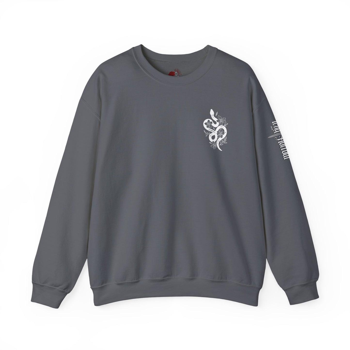 Peachy Hollow Skin Merch, Brand Logo On Sleeve - Unisex Crewneck Sweatshirt