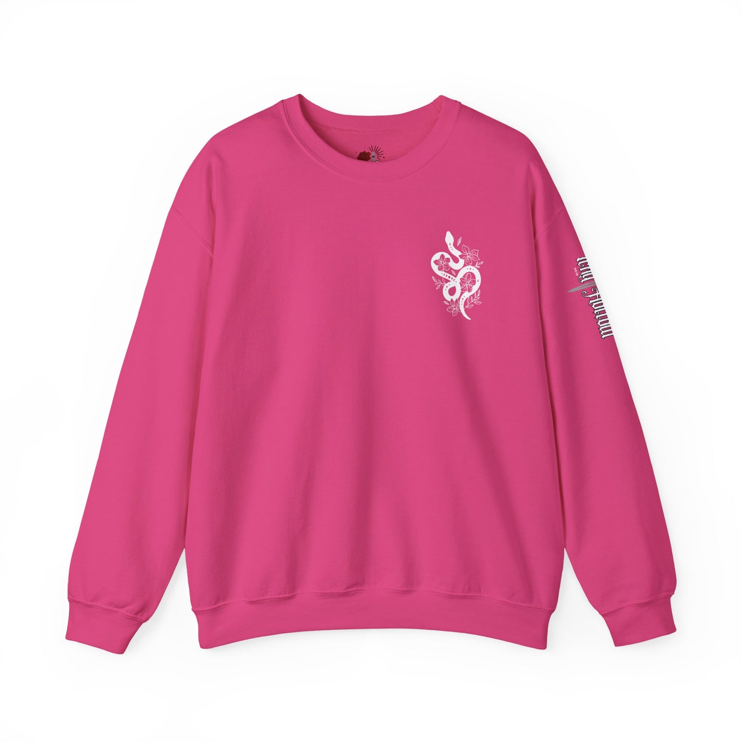 Peachy Hollow Skin Merch, Brand Logo On Sleeve - Unisex Crewneck Sweatshirt