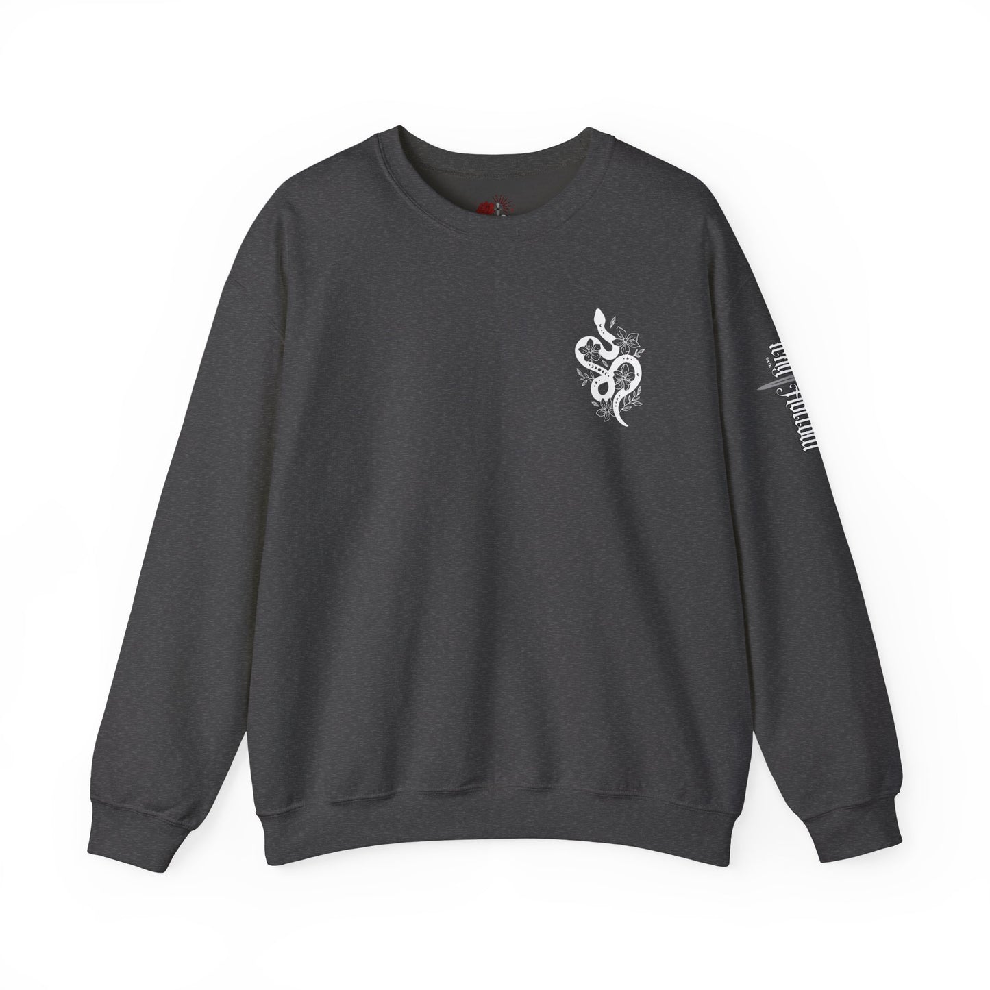 Peachy Hollow Skin Merch, Brand Logo On Sleeve - Unisex Crewneck Sweatshirt