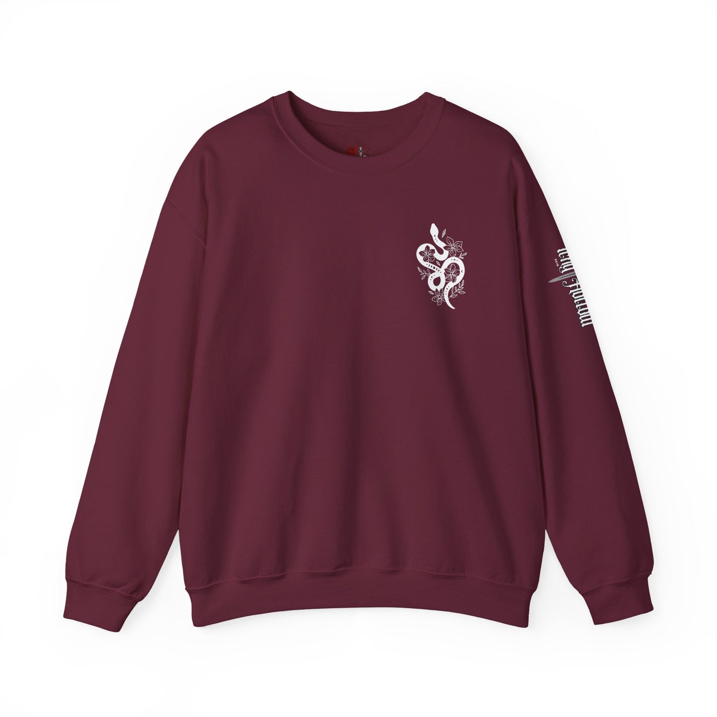 Peachy Hollow Skin Merch, Brand Logo On Sleeve - Unisex Crewneck Sweatshirt