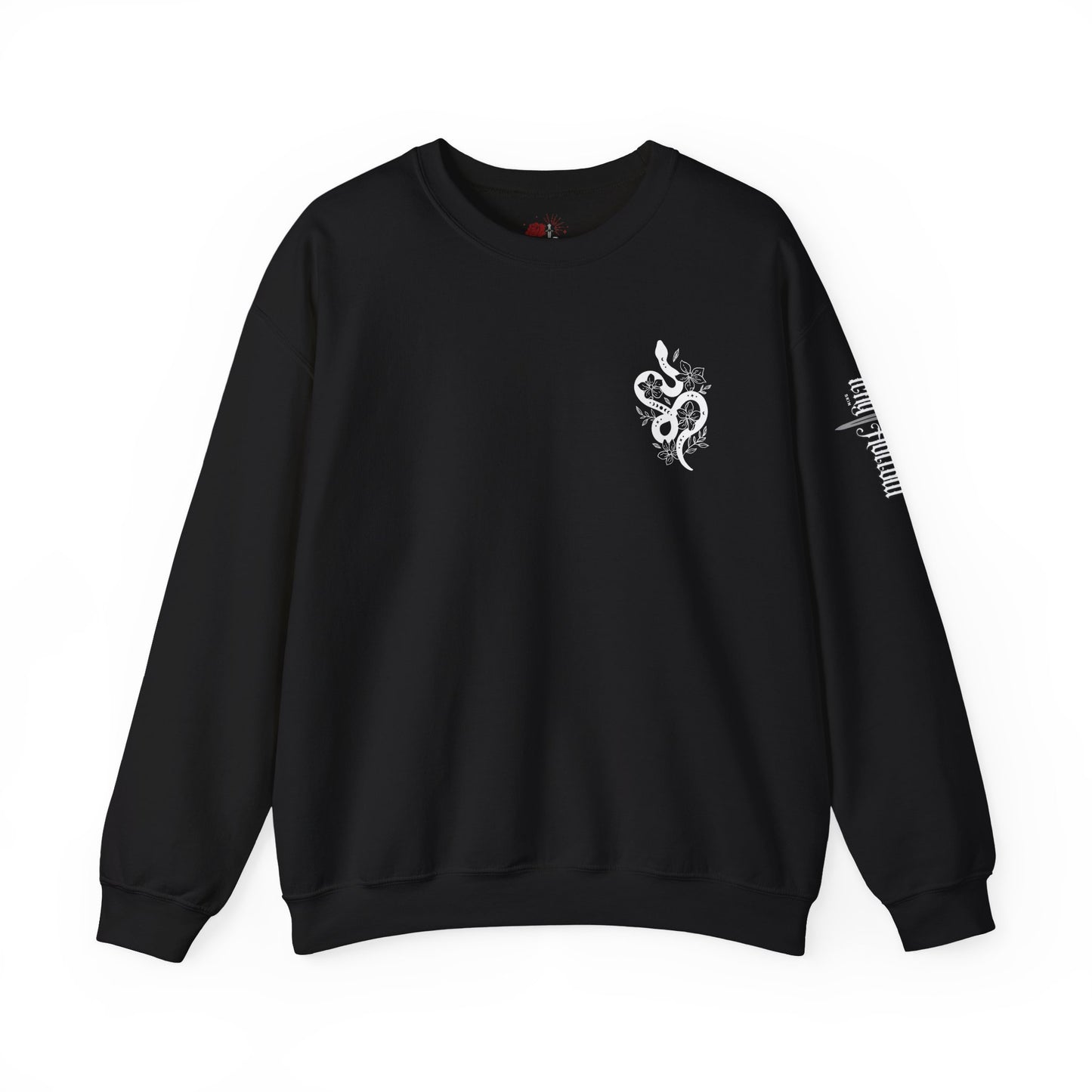 Peachy Hollow Skin Merch, Brand Logo On Sleeve - Unisex Crewneck Sweatshirt