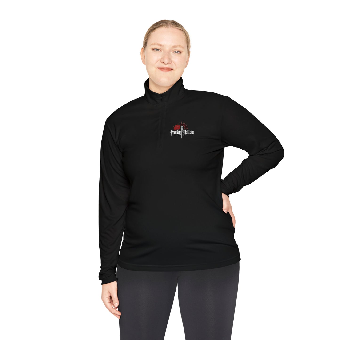 Peachy Hollow Merch, Brand Logo - Unisex Quarter-Zip Pullover