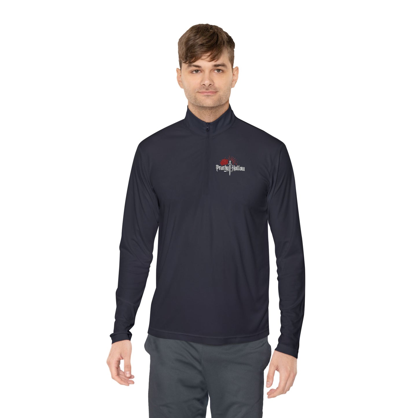 Peachy Hollow Merch, Brand Logo - Unisex Quarter-Zip Pullover