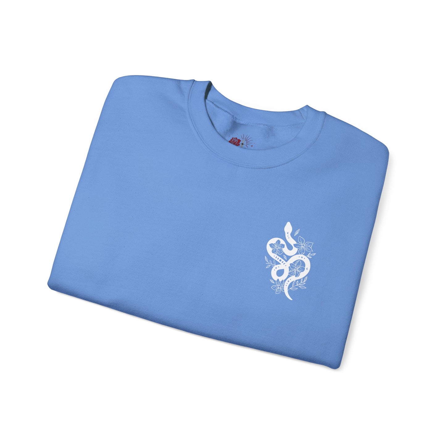 Peachy Hollow Skin Merch, Brand Logo On Sleeve - Unisex Crewneck Sweatshirt