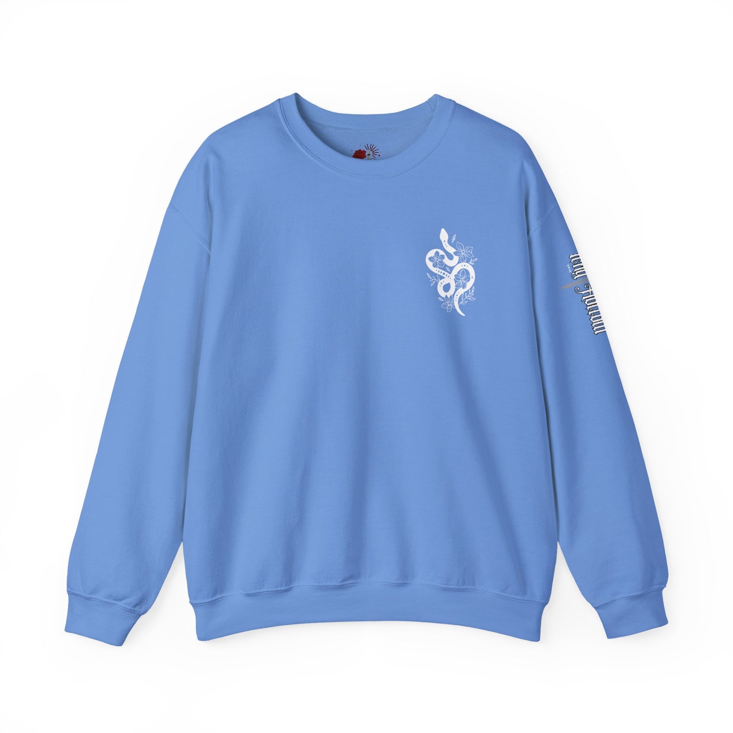 Peachy Hollow Skin Merch, Brand Logo On Sleeve - Unisex Crewneck Sweatshirt