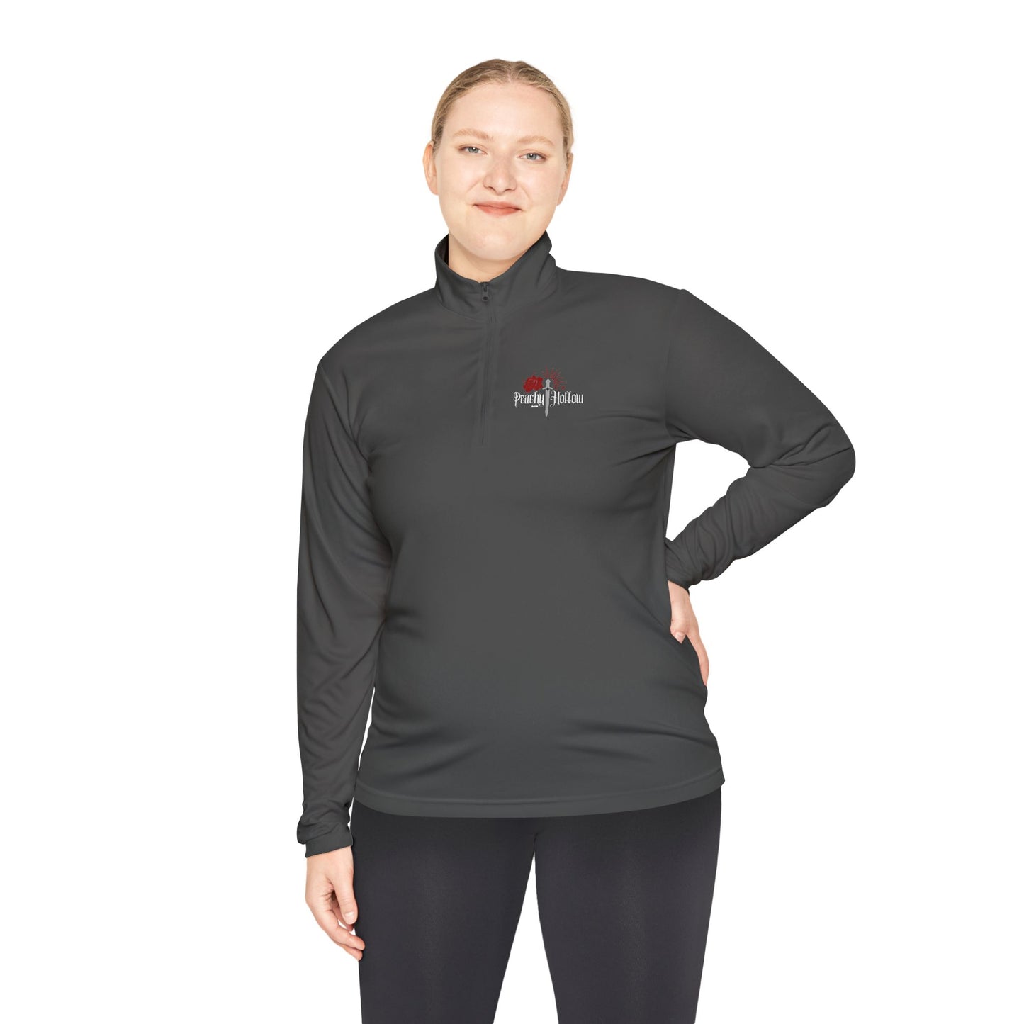 Peachy Hollow Merch, Brand Logo - Unisex Quarter-Zip Pullover