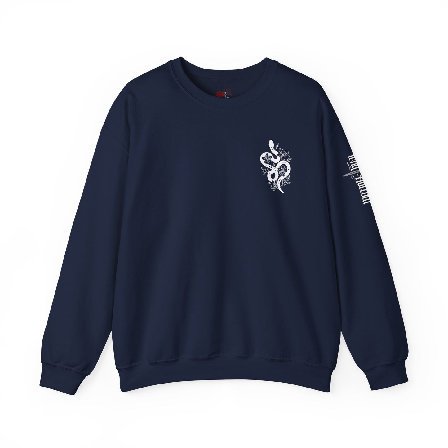 Peachy Hollow Skin Merch, Brand Logo On Sleeve - Unisex Crewneck Sweatshirt