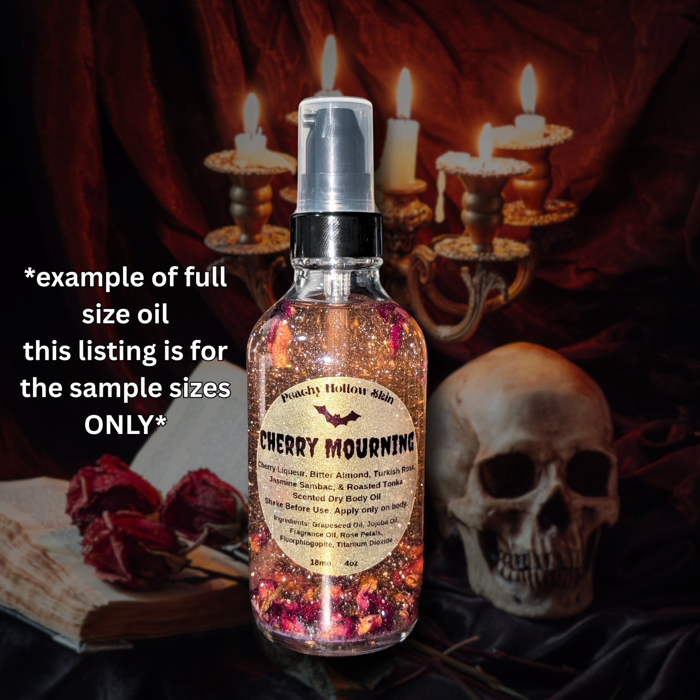 Spooky Collection Scent Sampler - 4 Spooky Dry Body Oil Scent Samples