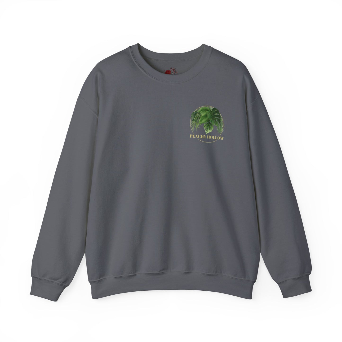 Peachy Hollow Skin Merch, Original Logo On Back - Unisex Crewneck Sweatshirt