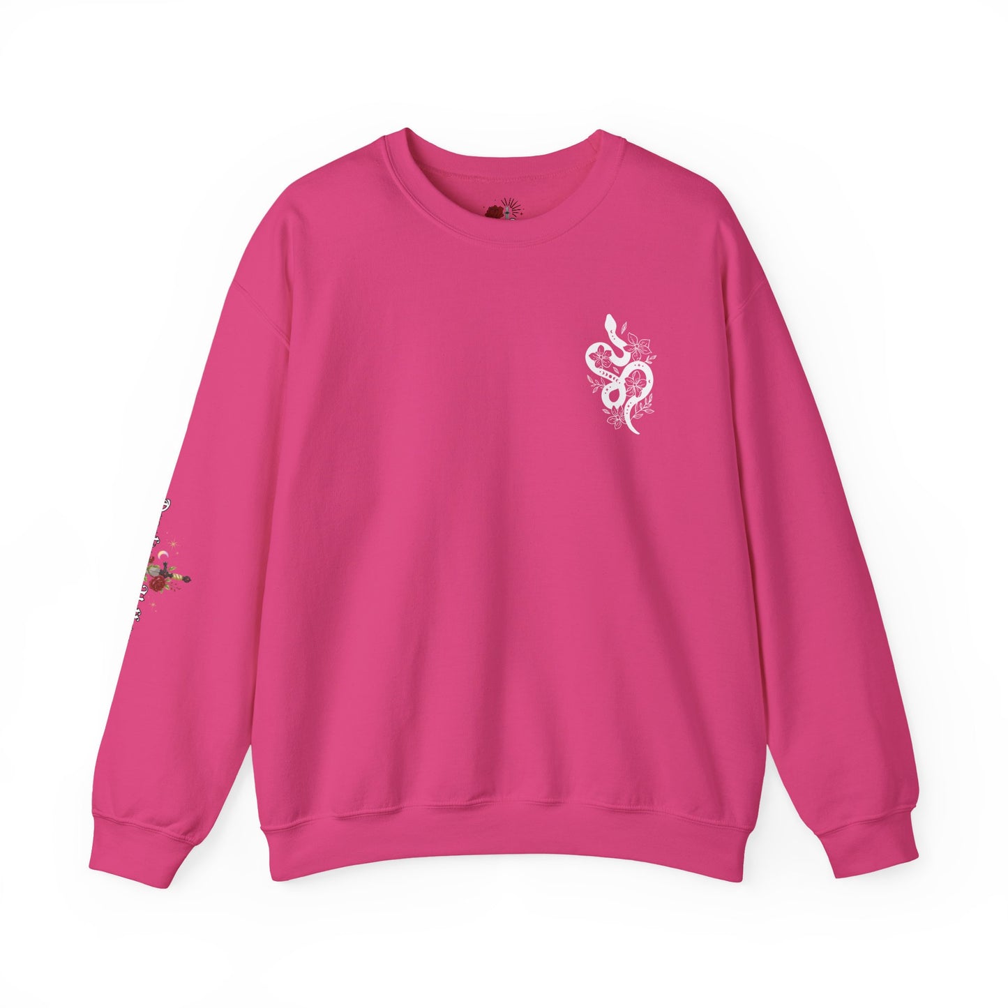 Peachy Hollow Skin Merch, Brand Logo On Sleeve - Unisex Crewneck Sweatshirt