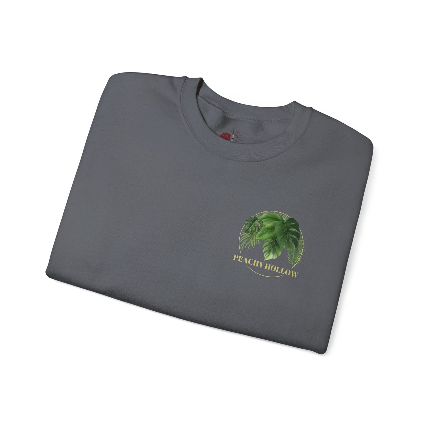 Peachy Hollow Skin Merch, Original Logo On Back - Unisex Crewneck Sweatshirt