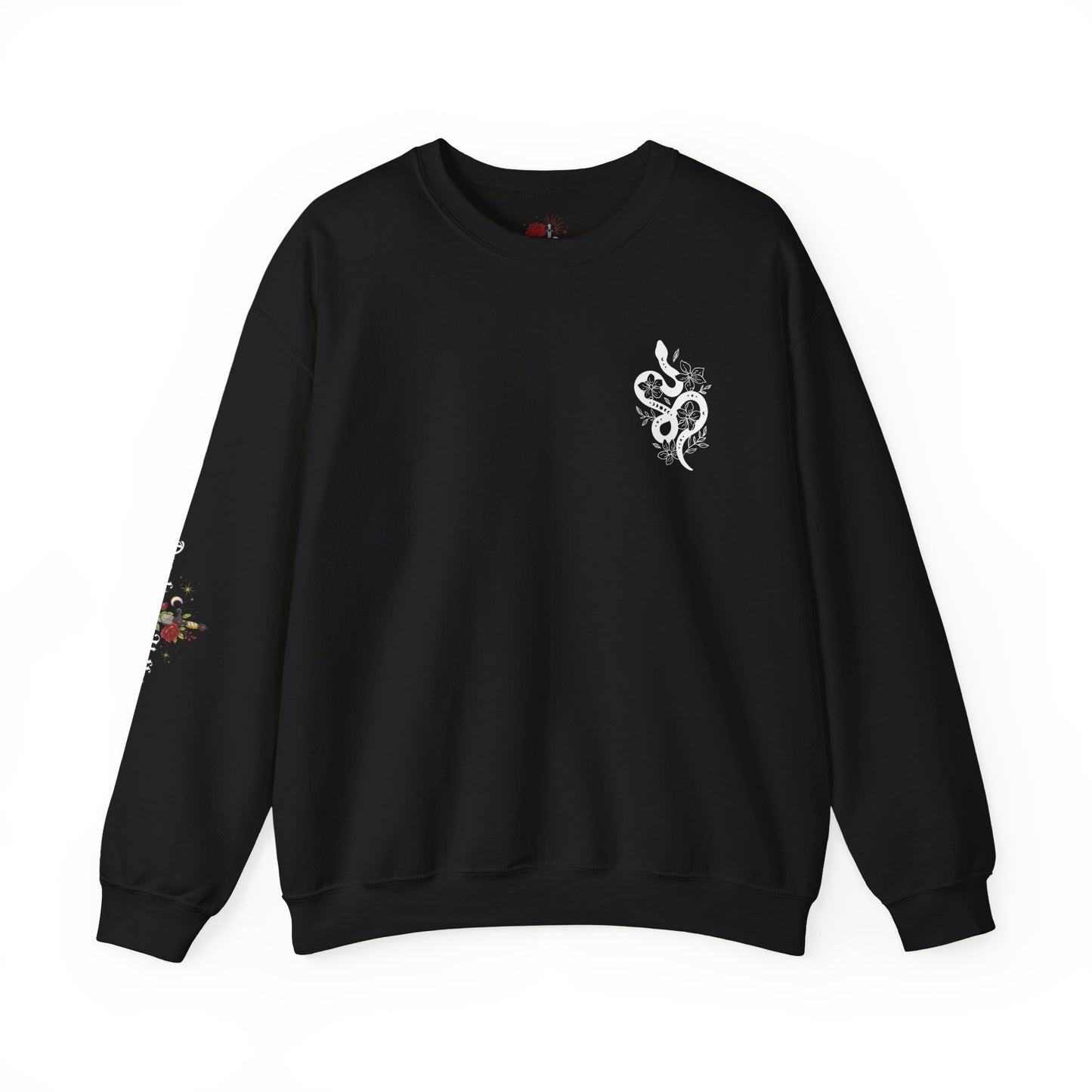 Peachy Hollow Skin Merch, Brand Logo On Sleeve - Unisex Crewneck Sweatshirt