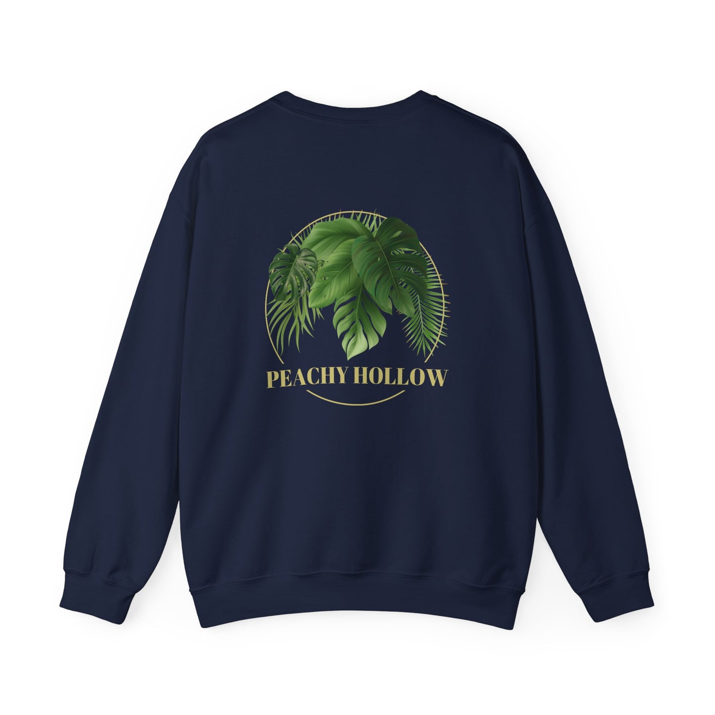 Peachy Hollow Skin Merch, Original Logo On Back - Unisex Crewneck Sweatshirt