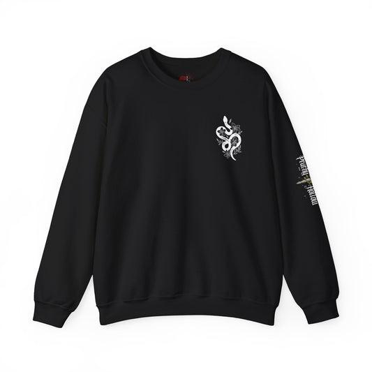 Peachy Hollow Skin Merch, Brand Logo On Sleeve - Unisex Crewneck Sweatshirt
