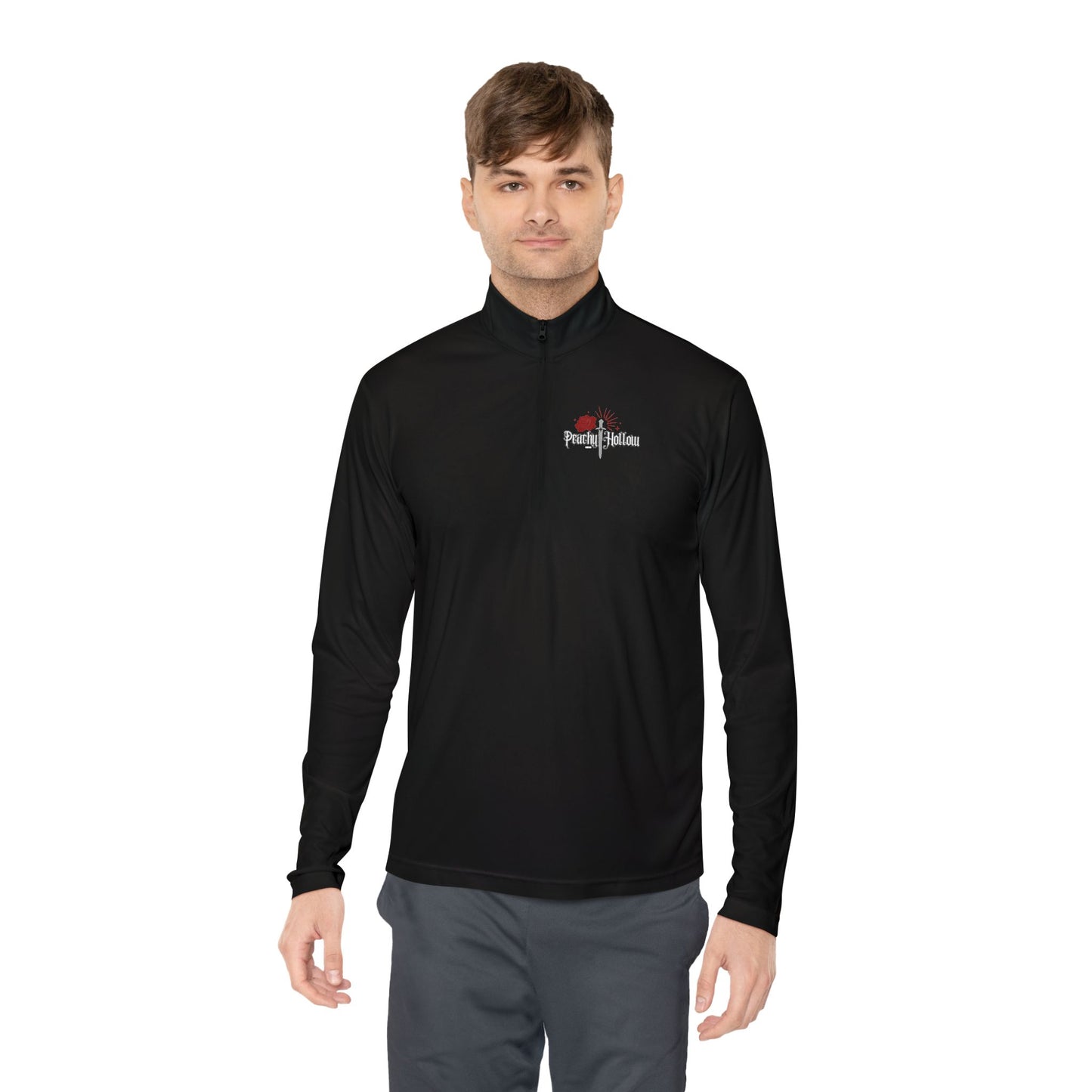 Peachy Hollow Merch, Brand Logo - Unisex Quarter-Zip Pullover