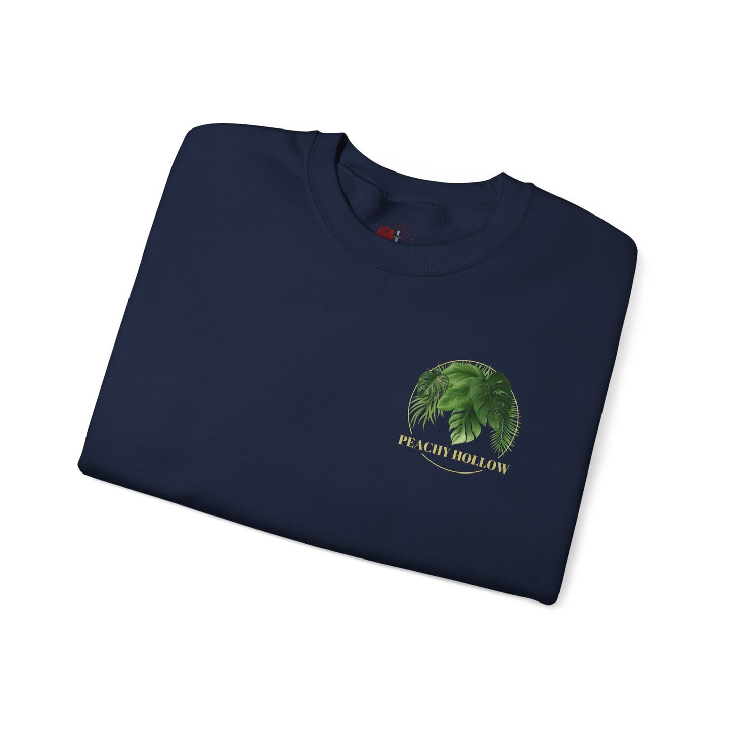 Peachy Hollow Skin Merch, Original Logo On Back - Unisex Crewneck Sweatshirt