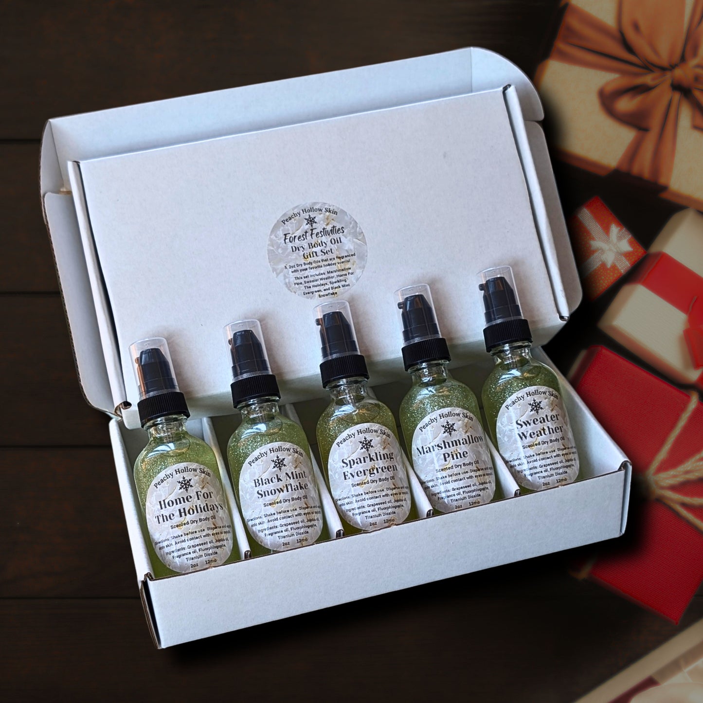 Holiday Dry Body Oil Skincare Sets