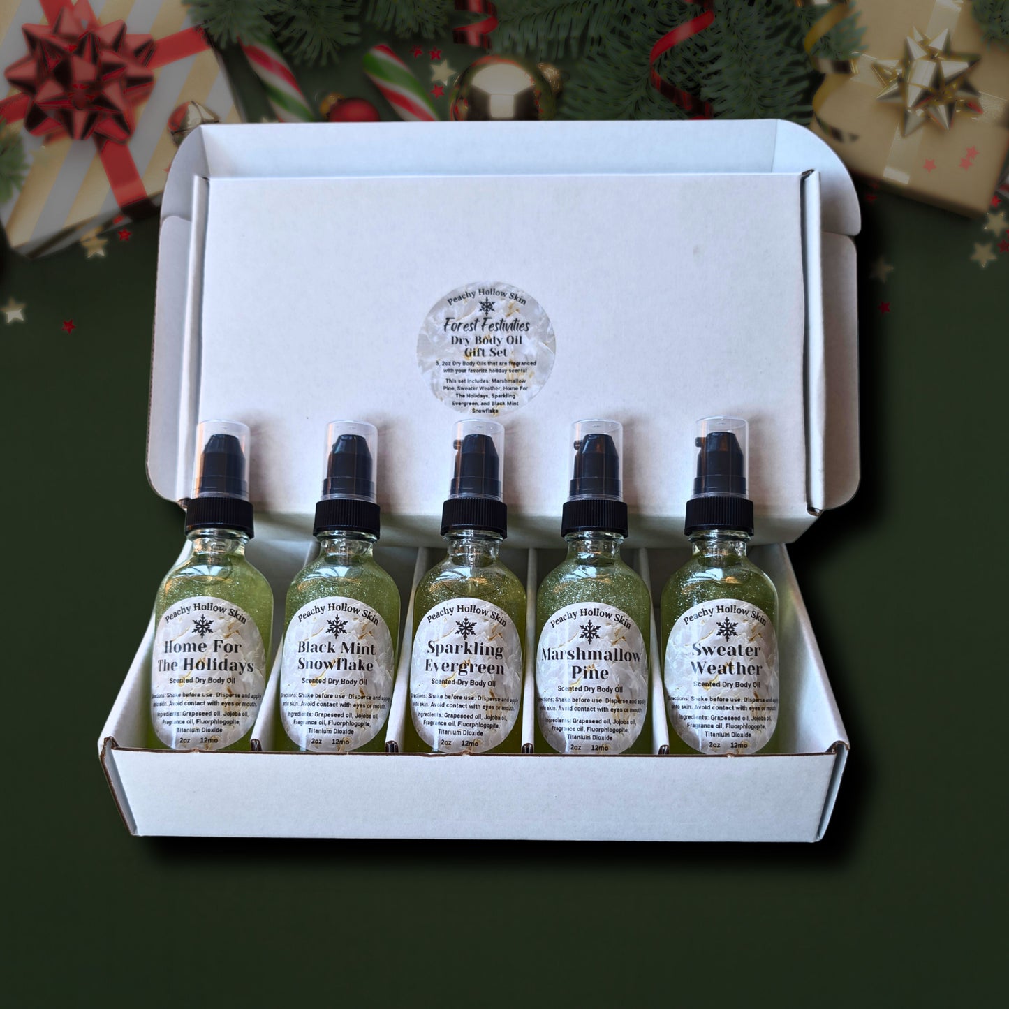 Holiday Dry Body Oil Skincare Sets