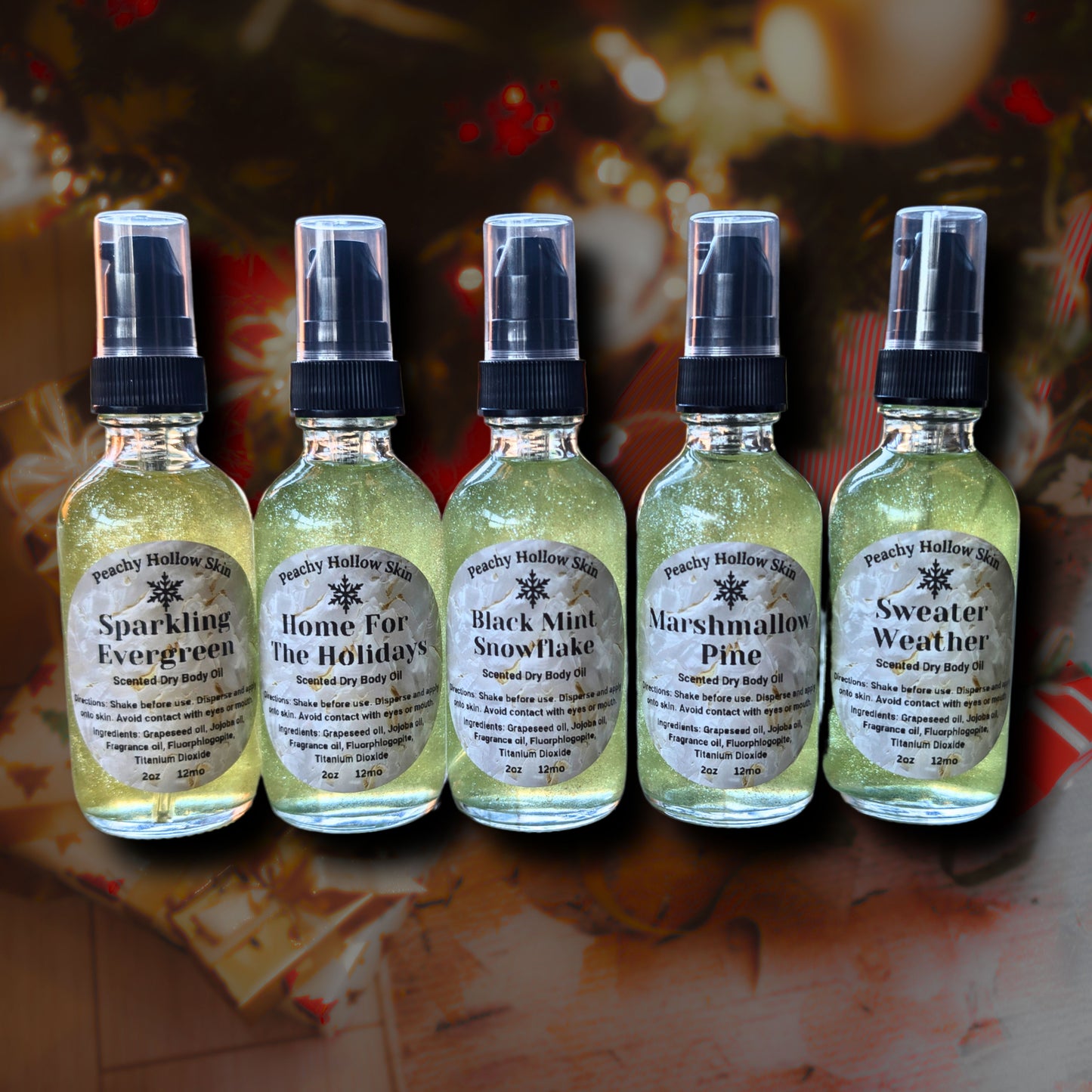 Holiday Dry Body Oil Skincare Sets