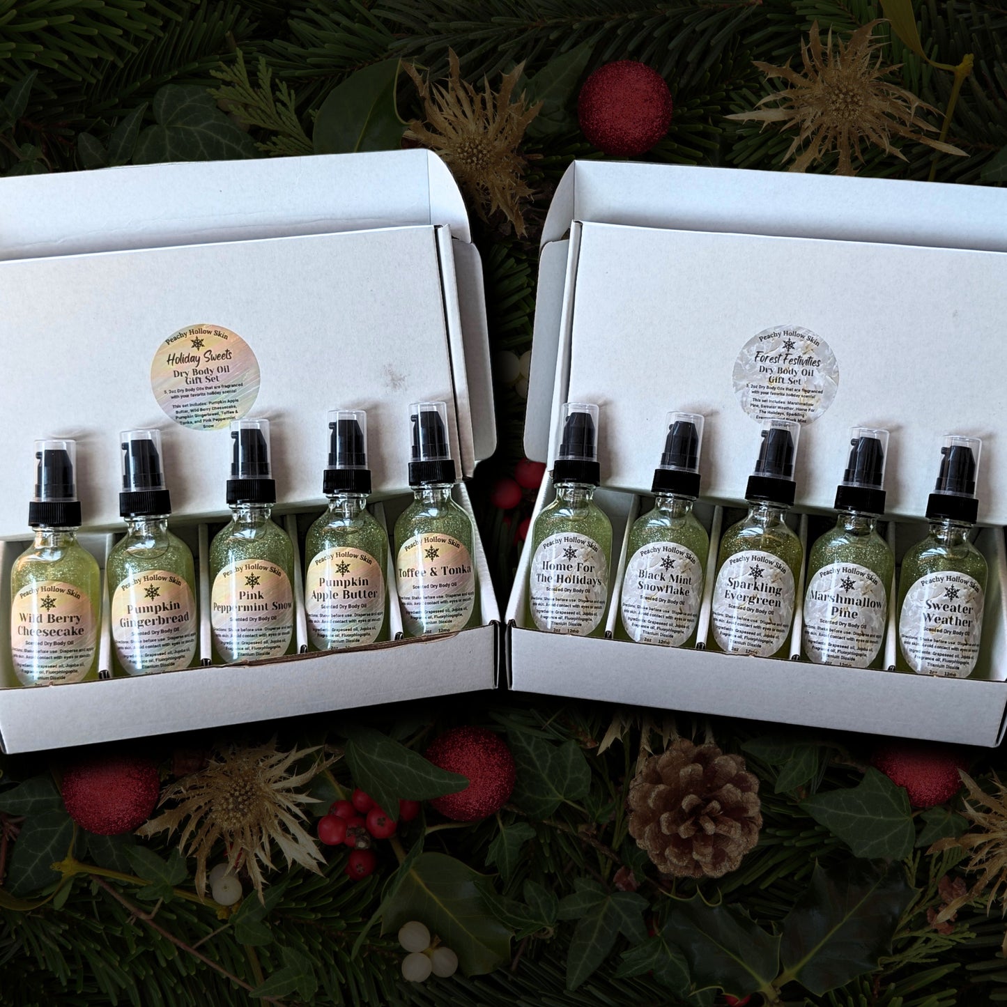 Holiday Dry Body Oil Skincare Sets