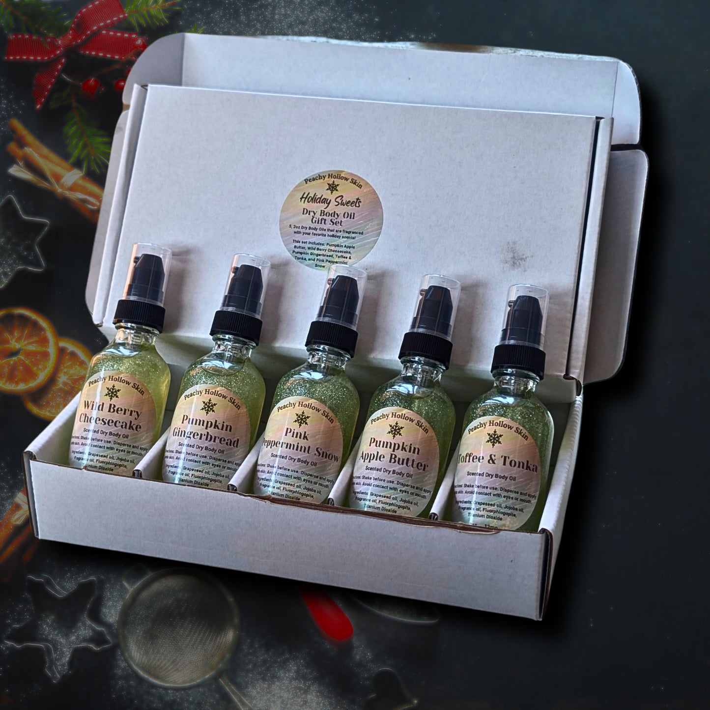 Holiday Dry Body Oil Skincare Sets