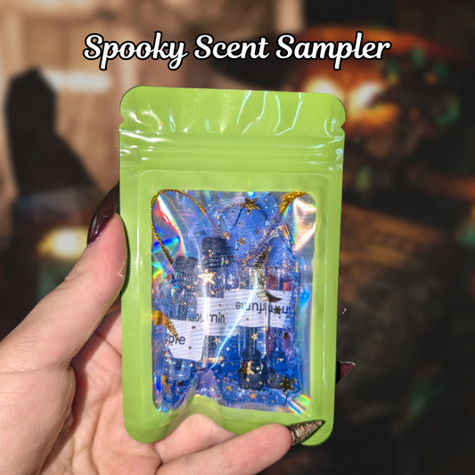 Spooky Collection Scent Sampler - 4 Spooky Dry Body Oil Scent Samples