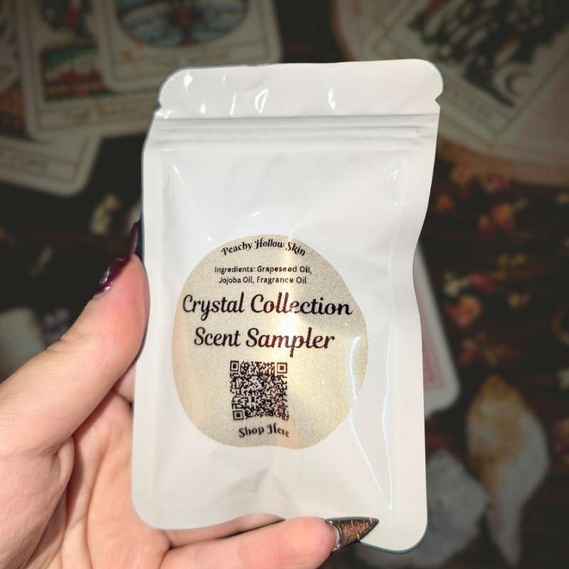 Sacred Gemstone Collection Scent Sampler - 4 Crystal Inspired Dry Body Oil Scent Samples